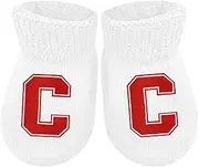 [Creative Knitwear] Cornell University Block C Newborn Baby Bootie Sock