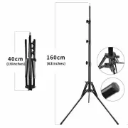 Portable Collapsible 63"/160cm Studio Photo Flash Light Holder Stand Tripod 1/4"