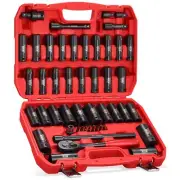 12 Drive Deep Impact Socket Set48-Piece 6 Point Socket Set Standard Metric Size