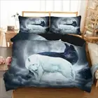 Wolf Animal Doona Duvet Quilt Cover Set Single/Double/Queen/King Size Bed Linen