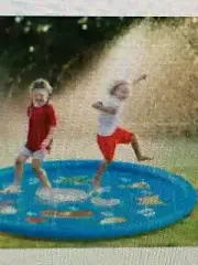 Kids Sprinkler Pad Mat Children’s Water Splash Play Lawn Inflatable W/sprinkler