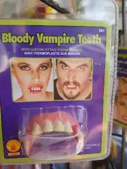 Bloody Vampire Teeth Halloween Costume Accessory Teeth 50% Off