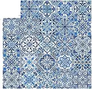Peel and Stick Tile Stickers, Waterproof Portuguese Style Stickers, Pack of 24 - Waterproof Backsplash Tile Stickers, Traditional Tile Stickers, Bath Room