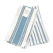 Tea Towel Set/4 Blue & White Stripe