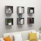 NNEVL Wall Cube Shelves 6 pcs Grey 30x15x30 cm