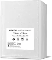 [2024 New] Vacuum Sealer Bags for Food, 15x25cm 100 Count Precut Bags, Great for Food Storage, Sous Vide and Meal Prep, Wevac Lite