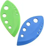 Factory direct sales,(1 blue and 1 green) Herb Stripper, 8 holes Kitchen Herb Leaf Stripping Tool, Herb Pealer Suit for Kale, Collard Greens, Thyme, Basil, Rosemary Stripper.