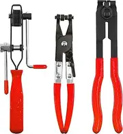 Keadic 3Pcs Universal Auto CV Joint Boot Clamp Pliers Tool Set Includes Joint Banding with Cutter, CV Joint Boot Clamps Pliers and Hose Clamp Pliers Car Repair Tool for Cooling System
