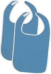 Eigell 2x Adult Bibs Adult Feeding Bibs, Women Elderly Men Washable Clothing Protectors for Homes Car Trips Nursing Cookout Meals