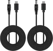 2PCS USB C to DC Power Cable 9V, USB Type C Male Input to DC 5.5 x 2.5mm Male Power Charging Cable