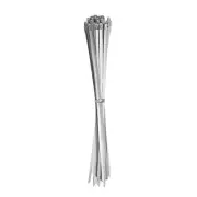 50pcs Stainless Steel Zip Ties, 12"/300mm Self-Locking Cable Wraps, 198 LBS