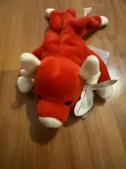 Ty Beanie Baby Snort the Bull Plush Toy - 4002 Tag Error PVC Pellets