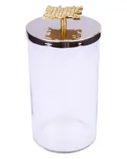 Alice Pazkus 6.25in Glass Canister With Mosaic Handle NoSize Clear