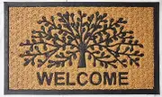 Solemate Doormats Welcome Tree of Life Rubber and Coir Doormat, 45 x 75 cm
