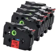 Compatible Brother P-Touch TZe-451 24mm Black/Red Standard Laminated Tape 5Packs