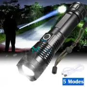 Linterna Impermeable IPX5 LED tactica Recargable 5 modos Linternas Alta Potencia