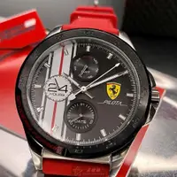 在飛比找ETMall東森購物網優惠-FERRARI手錶, 男錶 42mm 黑圓形精鋼錶殼 黑色三