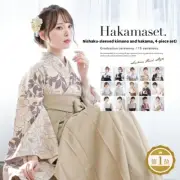 Japanese Kimono Hakama 4 Set Yukata Graduation Ceremony Ladys