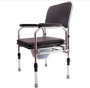 Z&y GLAa Comfortable Bedside Commode with Removable Seat Pad, Portable Folding Chair with Built-in Toilet Comfortable Durable