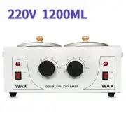 220V Double Pot Electric Wax Warmer Heater Hair Removal Beauty Melter Machine