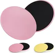 Yoga Pilates Gliding disc，Double Sided Slider Discs Exercise Sliders, 2 Dual Sided Gliding Sliding Discs for Core Fitness, Gym, Carpet and Hardwood Floors Home Abdominal Exercise Equipment