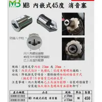 在飛比找蝦皮商城優惠-【MB機車兄弟】 內嵌式45度 消音塞 φ23mm