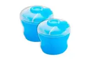 2PK Munchkin Portable 3-Serve 9oz 265ml Baby Milk Formula Travel Dispenser Blue