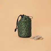 Cocopup London Drawstring Dog Treats Pouch Khaki Leopard