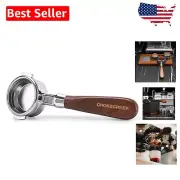 58mm Bottomless Espresso Portafilter with Walnut Handle & Stainless Steel Basket