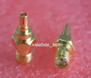 10X Adapter CRC9 male plug to SMA female jack RF connector straight gold plating