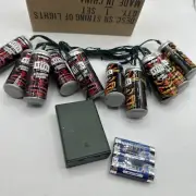 Steel Reserve Beer Cans String Lights Indoor Outdoor Lights 9 Ft Long Rare Tiki