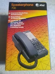 AT&T Speakerphone 706 Corded Telephone Slate Blue NoS Vtg