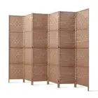 6 Panel Room Divider Screen 245x170cm Woven Natural