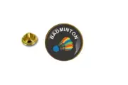 pins pin's badge metal lapel hat button badminton shuttlecock