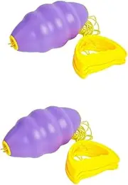 Vaguelly 2 Sets Double Rallying Balls for Boys and Girls Toys Hand Draw Balls Cooperative Puller Toy Plastic Material Safe Plaything