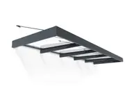 CANOPIA - Sophia XL 1.4 X 4.7 Door Awning - Grey Structure & Clear Panels