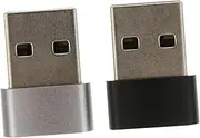 DIYEAH 2Pcs USB to Type C Adapter Fast Charging Data Sync Compatible with Mobile Phones Portable Hard Drives