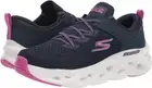 Skechers Women Shoes Go Run Navy Glide Step Cushion Running Sport Mesh 128793