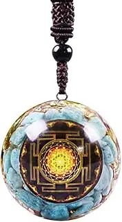 Emf Protection Orgonite Meratron Cube Amazonite Stone Quartz Necklace for Cosmic Chakra Healing