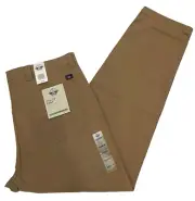 Dockers Mens Utility Pants Straight Fit 38X34 Stretch W38L34 Brown