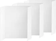 Takelablaze Small Trifold Poster Board 26"x17" Corrugated Project Boards for Science Fair School Projects Event Displays and Business Presentations Boards, 3Pack