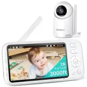 2K Video Baby Monitor with Camera and Audio, 3000ft Long Range Baby Monitor N...