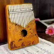 Kalimba Thumb Piano 17 Keys, Portable with Tuning Hammers Beginners Spot goods