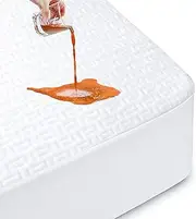 King Mattress Protector Waterproof, Breathable Bamboo Viscose 3D Air Fabric King Size Mattress Cover Mattress Pad, Soft Noiseless Bed Cover, Machine Washable, 8-21'' Deep Pocket