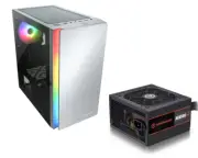 Cougar Purity RGB White Micro ATX Gaming Case & ARESGAME AGV 500W PSU Bundle