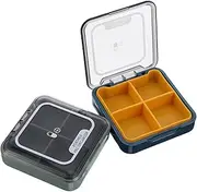 Ipetboom 2Pcs Portable Pill Organizer Supplement Case with Compartment Design for and Travel Durable Material for Daily Medicine Management