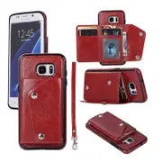 For Samsung S7 Edge Wallet Back Cover, PU Leather Case With Card Holder Phone Case