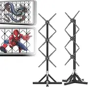 3d Holographic Fan, Hd 1x3 Video Projector, Each Fan with 576 Led Lamp Beads, Desktop Advertising Display, Suitable for Halloween, Commercial Stores, Bars, Party Advertising, Store Signs,65cm