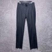 Kenneth Cole Reaction Pants Mens Black 31 34 Unhemmed Suit Dress Flat Front