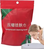 Compressed Towel Tablets - 20X Compressed Facial Towels Travel Washcloths - Portable Lightweight Tissue Absorbent Skin-Friendly for Camping, Bathroom